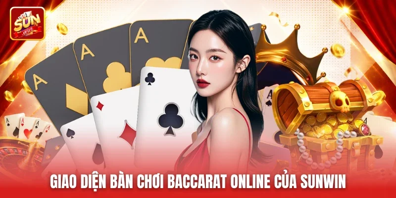 Giao diện bàn chơi Baccarat online của Sunwin